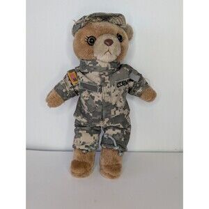 Vtg Female Bear Forces of America US Army Plush Stuffed Camo 1989